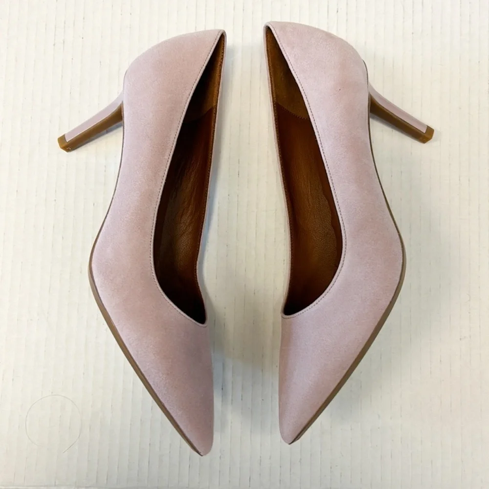 Aquatalia Melina Pink Suede Pointy Toe Pump Heels